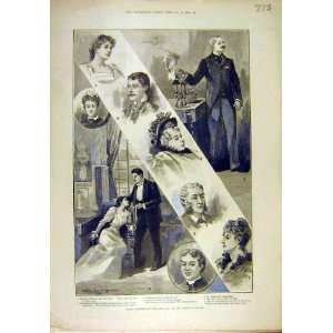  1893 Robin Goodfellow Garrick Theatre Actors Scene