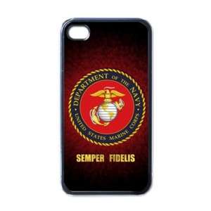 New iPhone 4 Case Cover Black usmc marine corps  