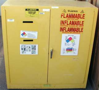 Fire Proof Chemical Storage Cabinet 44x43x18 Self Closing Door no 