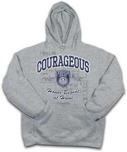 Courageous Hooded Sweatshirt Grey Large 612978363836  