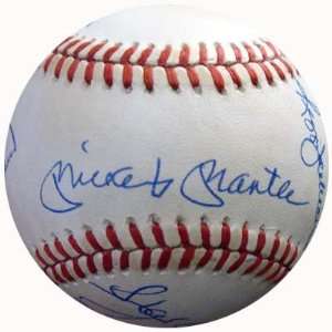  500 HR Club Autographed NL Baseball (10 Signatures) Mantle 