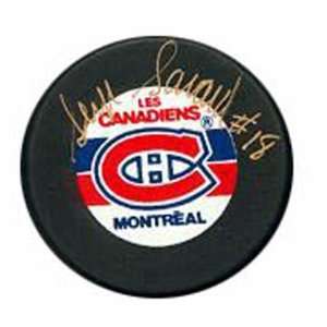 Serge Savard Autographed Montreal Canadiens Hockey Puck