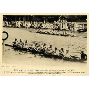  1916 Print Harvard Rowing English Crew Contest Sport 