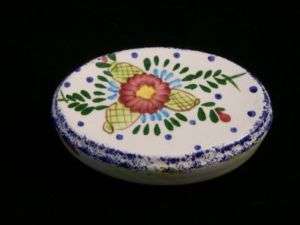 Ceramic Floral Scrubby Holder Kitchen Bath Soap Dish  