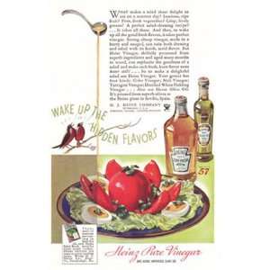   Ad 1934 Heinz Pure Vinegar Wake up the hidden flavors. Heinz Books