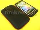 Black Flip Leather Case for HTC HD2 T8585 Leo 100 F2 f  