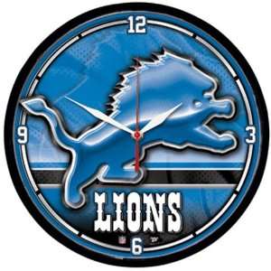  Detroit Lions Clock   Round Wall: Sports & Outdoors
