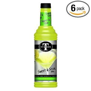 Mr. & Mrs. T Sweet And Sour Mix, 33.8 Ounce Bottles (Pack of 6)