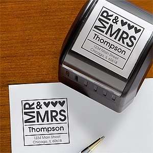  Personalized Address Stamp   Mr & Mrs