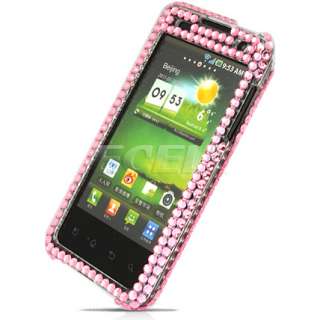PINK HELLO KITTY CRYSTAL BLING CASE FOR LG OPTIMUS 2X  