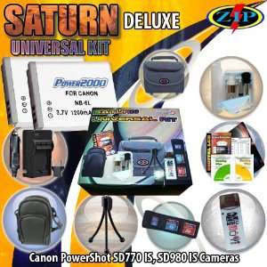  Universal Kit Deluxe for Canon Powershot SD770 IS, SD980 IS, D20 