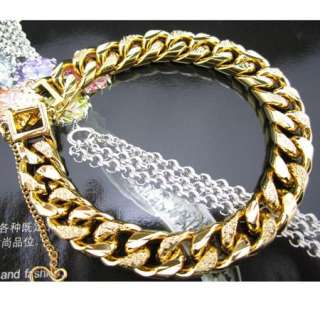   Gold Filled Womens Bracelet 40g Curb Chain 10mm Wide Link GF Jewelry