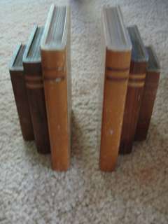 CUSTOM HAND MADE OF WOOD BOOKS BOOKENDS  