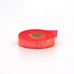  Kuuipo (Sweetheart) Hot Pink Ribbon w/ Gold Hotstamp (15 