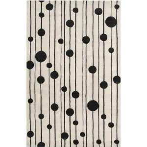   CAN 1999 Area Rug   5 x 8   Winter White, Jet Black