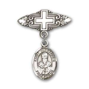   Sauli Charm and Badge Pin with Cross St. Alexander Sauli is the Patron