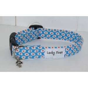   Dog Collar w/ charm Blue 5172 Handmade Lucky Fiona: Everything Else