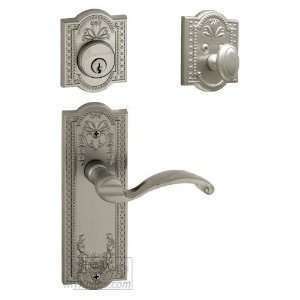   with portofino lever & matching deadbolt in sati