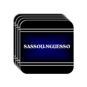 Personal Name Gift   SASSOU NGUESSO Set of 4 Mini Mousepad Coasters 