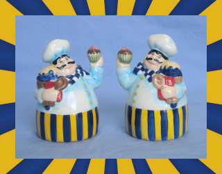 Hand Painted Chef Baker Salt and Pepper Shakers  