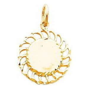  10K Yellow Gold Sun Charm Jewelry