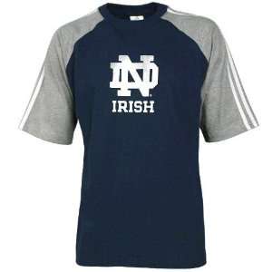 adidas Notre Dame Fighting Irish Navy Blue Campus Block Logo T shirt 
