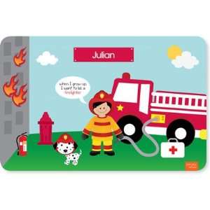   Placemats   Call A Firefighter (Black Hair Boy): Home & Kitchen