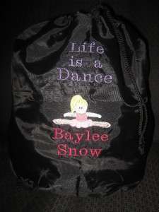 Dance Ballet tote bag PERSONALIZED jazz Backpack NEW  