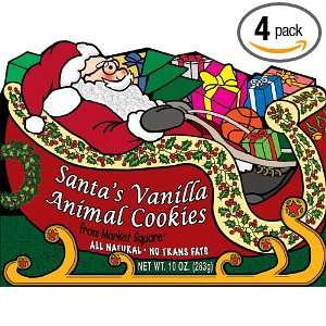 Santas Sleigh Animal Cookies, Vanilla Grocery & Gourmet Food