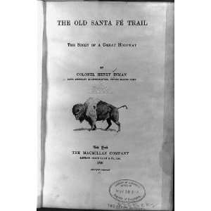    Title Page,Old Santa Fe Trail,Henry Inman,1897
