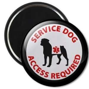   Service Dog Access Required Medical Alert 2.25 Fridge Magnet Home