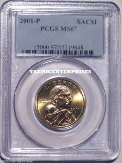 2001 P Sacagawea Dollar PCGS MS67   