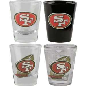 San Francisco 49ers Four Piece Collector Shot Glass Set:  