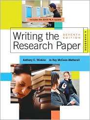 Writing the Research Paper A Handbook, 2009 MLA Update Edition 