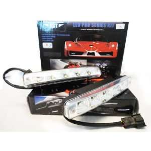   DRL LED Fog Lights 6000K White and Wiring (5W AGT DRL) Automotive