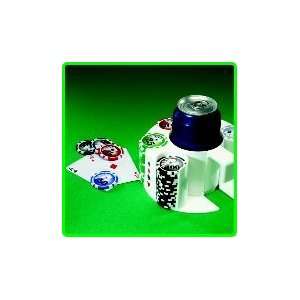  Poker Chip Cup Holder in White