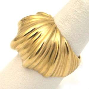 Judith Leiber 18k Yellow Gold Domed Textured Fashion Ring  