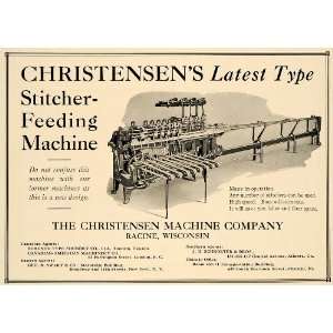 1921 Ad Christensen Machine Stitcher Feeding Operation 