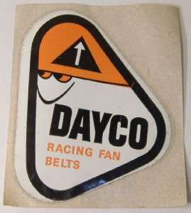 Dayco Racing Fan Belts 1960s Snowmobile or Auto Sticker  