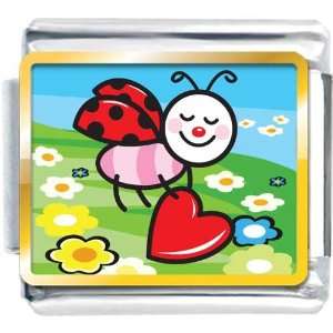   Plated Cartoon Theme Photo, Little Lady Bug  Easter Pugster Jewelry