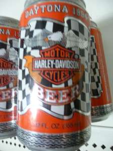 Harley Davidson motorcycle beer can daytona 94 6 pack a  