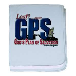  Baby Blanket Sky Blue Lost Use GPS Gods Plan of Salvation 