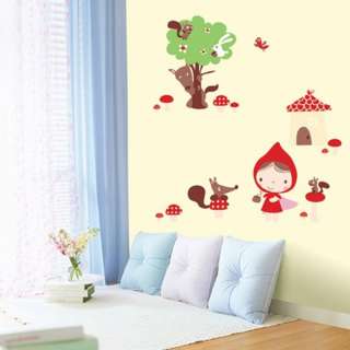Little Red Riding Hood Adhesive Removable WALL STICKERS  