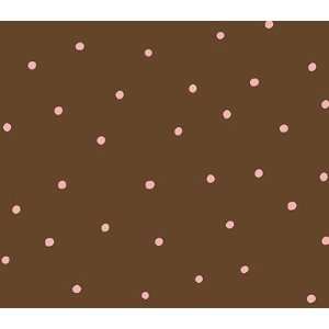 Chocolate & Pink Dot Double Roll Wallpaper  Kitchen 