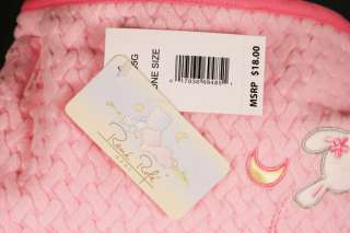 RENE ROFE Plush PINK BABY BLANKET   embroidered   NWT!!  