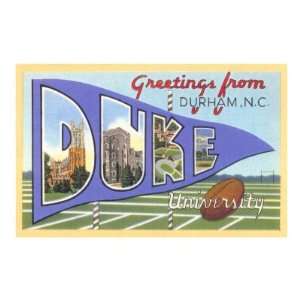  Greetings from Duke University, North Carolina , 4x3: Home & Kitchen
