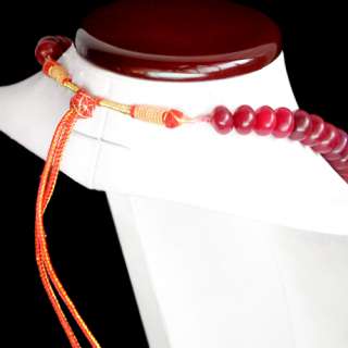 BUYERS MOST DEMANDED AAA 887.00 CARAT NATURAL RED RUBY BEADS NECKLACE 