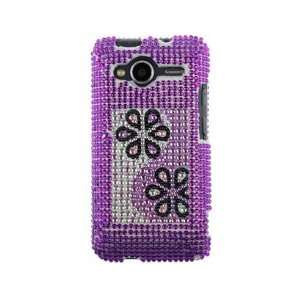  Hard Diamond Design Phone Cover Case Purple Daisy For HTC 
