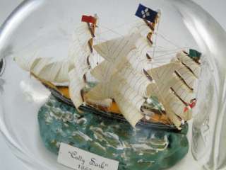 Vintage Robin Hoods Bay Ship Model In A Bottle Cutty Sark England 