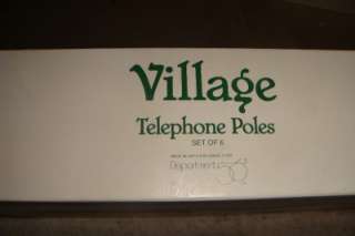 Department 56 Snow Village Telephone Poles MIB #52656  